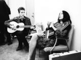 Bob Dylan and Joan Baez, New York City, 1964. by BARRY FEINSTEIN